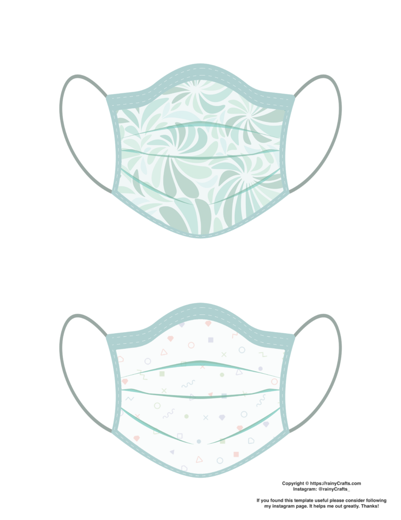 RA Door Decs - Medical Mask template - Rainy Crafts